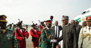 Buhari Arrives At Long Last, Walks Smartly By Himself President Muhammadu Buhari arrives...jubilation everywhere...