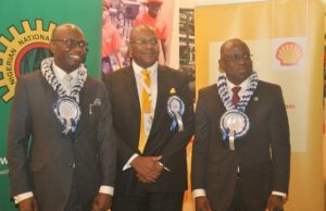 Photo: Society Of Petroleum Engineers’ Conference Holds In Lagos L-R: Managing Director, Nigeria Liquefied Natural Gas Limited, Tony Attah; Country Chair, Shell Gabon, Osa Igiehon; and Managing Director, Shell Nigeria Exploration and Production Company, Bayo Ojulari, at the Shell stand during the opening ceremonies…