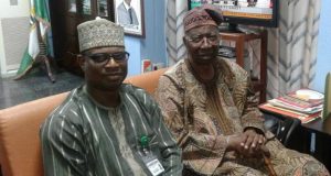 UCH’s Director Of Administration Hosts Akinkugbe Yemi Siyanbola, left, with the Doyen, Oladipo Akinkugbe...