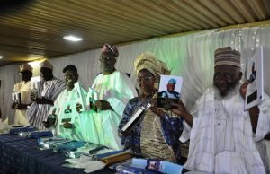 Generals Akinrinade, Oladayo Popoola, Oluwole Rotimi, Others Witness The Launch Of ‘Adetunji Onisiga’ 1. L-R: Retired President, Court of Appeal and first Chairman, ICPC, Justice Muritala Akanbi, Alhaja Olufunmilayo Adetunji, her husband, Chief (Dr) Muritala Adebayo Adetunji, Chief Bisi Akande, Deputy Governor of Oyo State, Otunba Moses Alake Adeyemo and Secretary to the Oyo State government, Mr Olalekan Alli at the event...