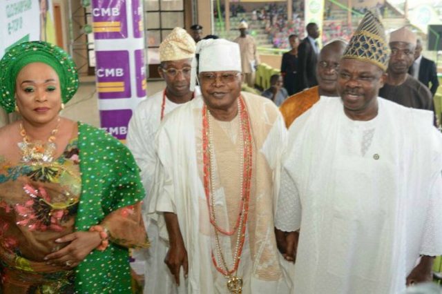 Governor Ibikunle Amosun, and the paramount ruler of Ijebuland arrive for Ojude Oba...