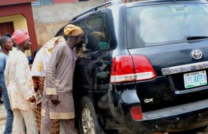 Pictorials: How Olubadan’s Palace Was Invaded By Gunmen Barrister Sarafadeen Alli's vehicle that was shot at...