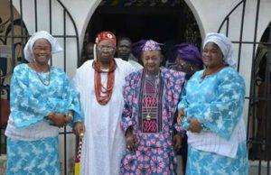 Photo: When The Alaafin Hosted The Owa Obokun In Oyo Town The Alaafin of Oyo with his guest and his wives...