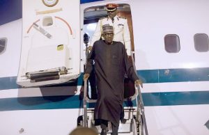 Photos: When President Buhari Returned To Nigeria After Medical Check Up In London President Muhammadu Buhari steps out of the aircraft that brought him back to Nigeria...on Monday evening...