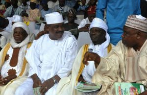 Hijrah Holiday: Aare Musulumi Commends Gov Abiola Ajimobi L-R: Chief Imam of Ibadanland, Sheik Abdulganiy Abubakri Agbotomokekere, representative of Oyo State governor, Alhaji Murisiku Abidemi Siyanbade, Aare Musulumi of Yorubaland, Alhaji Daud Makanjuola and Chairman, Muslim Community of Oyo State, Alhaji Ishaq Kunle Sanni during the 1439AH annual hijrah celebration organised by National Council Of Muslim Youth Organisation NACOMYO…at the event…