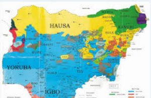 Quit Notice To Northerners, Yoruba: Niger Delta Militants Back Out Map of Nigeria and ethnic regions