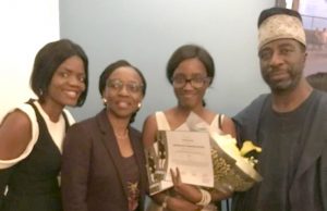 Bola Ige’s Lawyer First Grandchild Becomes Certified Film-Maker L-R: Barrister Oyinda Muyiwa-Ige, Mrs Ige, Tammy Ige and Arc Muyiwa Ige...at the event...