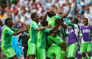 2018 FIFA World Cup: Nigeria Ranked 20th Most Expensive Squad Super Eagles in victory dance