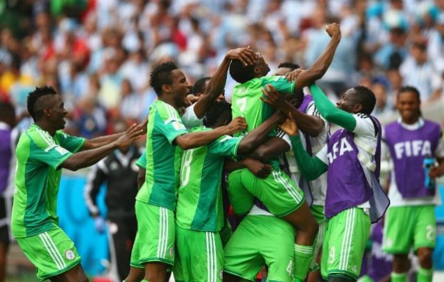 Super Eagles in victory dance