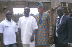Ona-Ara Sports Festival: Oyo Sports Commissioner Commends Organizers On Ilaji Stadium Facilities R-L: Coordinator, Ona-Ara Sports Festival, Babatunde Olaniyi, Chairman, Ona-Ara Local Government, Hon. Biliamin Aderemi Ogundele, Oyo State Commissioner for Youth and Sports, Barrister Yomi Oke and Director of Sports Facility, Ministry of Youth and Sports, Mr. Raheem during the inspection