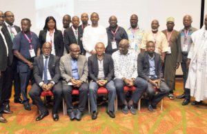 CAF President Salutes Pinnick, NFF Board On Nigeria’s World Cup Qualification CAF and NFF teams in a group picture...