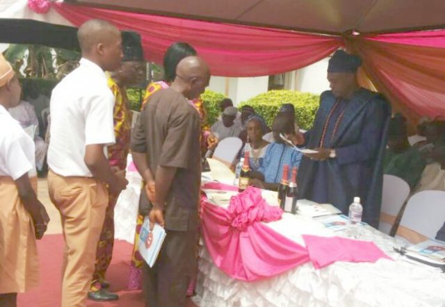 Chief Wole Olanipekun, SAN, right, giving out awards at the event...