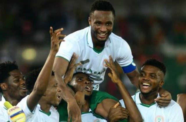 Jubilant Super Eagles of Nigeria
