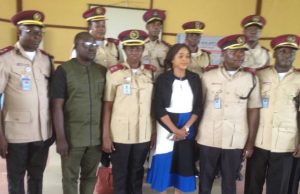 Road Safety Education: FRSC Trains Oyo Teachers From L-R, Deputy Commandant, Adeleye Adegboyega, Special Assistant on Education, Adekola Adewuyi, Oyo State FRSC, Sector Commander, Cecelia Alao, Special Adviser on Education, Dr Bisi Akin-Alabi, Acting Zonal Commander, RS11 Headquarters, Osogbo, Gbenga Shobowale Oke and Deputy Commandant Mathew during the workshop...