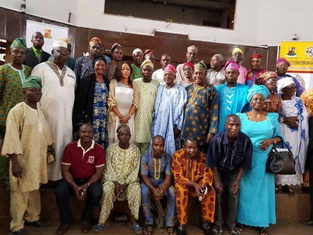 Some of the SGB chairmen in a group picture with Dr Bisi Akin-Alabi…