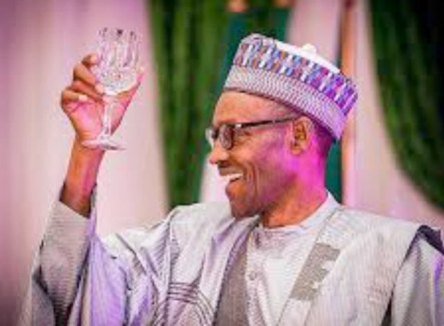 President Muhammadu Buhari...elated...