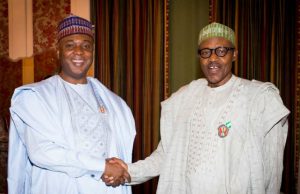 Buhari Hailed By Saraki For Signing NEDC Bill Into Law President Muhammadu Buhari, right, with Dr Bukola Saraki