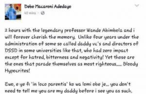 Social Media Post Runs Redeemer’s University Final Year Student Into Trouble, Expelled By School Authorities ...the post on Facebook that ran the RUN student into trouble...