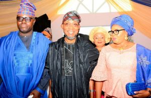 Parrot Talk: Osun 2018: Semiu Okanlawon, Moshood Adeoti In Hunter, Monkey Game Governor Rauf Aregbesola, middle, with Mr and Mrs Semiu Okanlawon at the birthday carnival...
