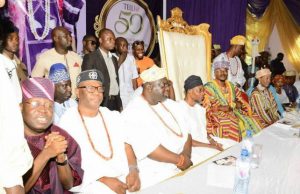 Oluwo Of Iwo Commends Aregbesola’s Government From the left: Senator Rilwan Adesoji Akanbi, The Ogunwusis, Gov Rauf Aregbesola and the Oluwo of Iwo...