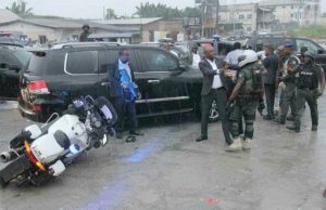 Amaechi, Wike In Show Of Shame In Port Harcourt As Aides Clash Again ...scene of the clash on Saturday...(cknnews.com photo)