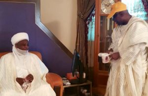 PDP Chair: Bode George Challenges Opponents To Public Debate The Sultan of Sokoto, Alhaji Saad Abubakar, left, with Chief Olabode George...