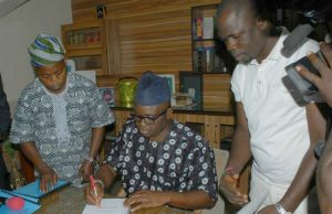 It’s Now Death Sentence For Cultists, Terrorists In Ekiti Governor Ayodele Fayose of Ekiti State...signs the new law...