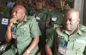 Major Shake-Up In Nigeria Army, 399 Top Officers Affected Nigerian Army Officers at a recent event