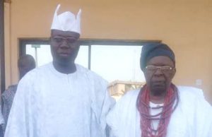 Photo: Gani Adams Visits Owa Obokun Of Ijeshaland Chief Gani Adams, left, with his host, His Imperial Majesty, Oba Dr Gabriel Adekunle Aromolaran II CFR LLD The Owa Obokun Adimula and Paramount Ruler of Ijesaland…