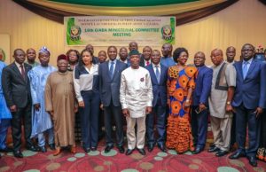 Photo: When Osinbajo Declared Open The 18th Anti Money Laundering Parley In Abuja Vice President Yemi Osinbajo, SAN, middle, after declaring open the meeting…