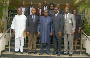Obasanjo In Ibadan To Add Flavour To UCH’s 60th Anniversary Ex President Olusegun Obasanjo, front row, middle, flanked by Professor Temitope Alonge, UCH's Chief Medical Director and Yemi Shiyanbola, the Director of Administration and others...