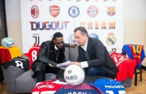 Nigeria Entertainer, Dbanj Joins Football Family D'banj, left, discussing the deal...
