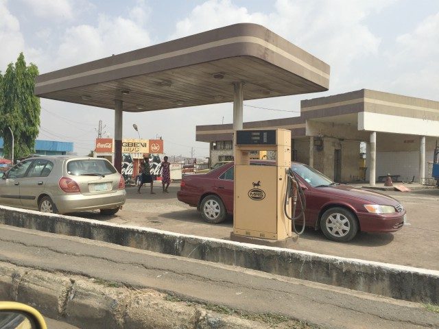 ...a deserted Petrol Station in Ibadan during Christmas celebration...