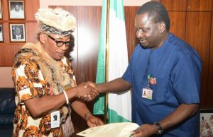 Femi Adesina Receives Chieftaincy Nomination Letter From Enugu State Mr Femi Adesina, right, receives his nomination letter...