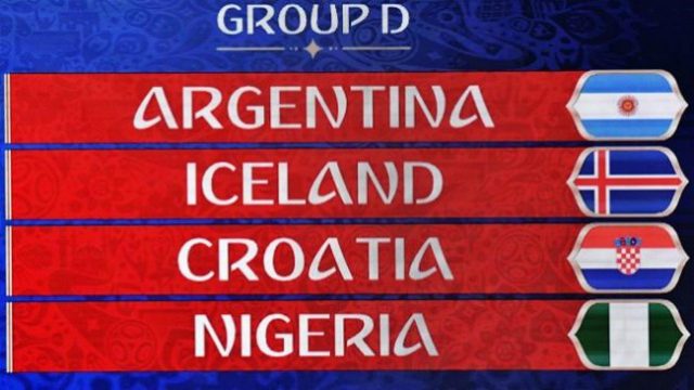 Group D...at this year's World Cup being organised by FIFA...