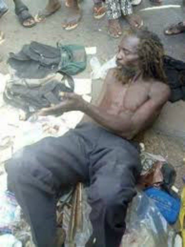 ...another typical 'Madman' caught earlier somewhere else in Nigeria...(vanguardng.com photo)