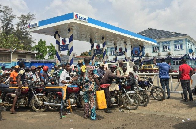 ...Nigerians waiting anxiously for petrol at a Filling Station in Ibadan... (Photo by Olayinka Agboola)