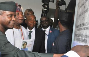 Publisher’s Intro: After UCH’s 60 Anniversary, What Else? L-R: Professor Yemi Osinbajo,SAN, Chief Kessington Adebutu, Professor Temitope Alonge and others...during UCH's 60th anniversary...