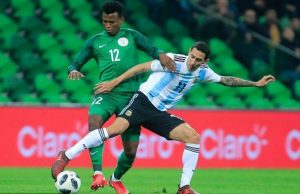 Birmingham City Moves For Abdullahi Shehu Abdullahi in action against Argentina...