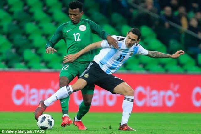 Shehu Abdullahi in action against Argentina...