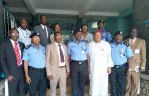 Technical University Ibadan To Officially Take Off On January 7 The team from the Technical University led by Professor Ayobami Salami with the Oyo State Police Commissioner, Abiodun Odude with his men...during the visit...