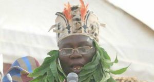 Battle Against Banditry: Why I’m Pushing For South West Govs/FG Collaboration – Gani Adams Aare Gani Adams...delivering his powerful message...