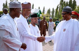 Armed Forces Remembrance: Buhari, Others Honour Fallen Heroes L-R: Reps' Speaker, Yakubu Dogara, Senate President Bukola Saraki, Vice President Yemi Osinbajo and President Muhammadu Buhari at the event...
