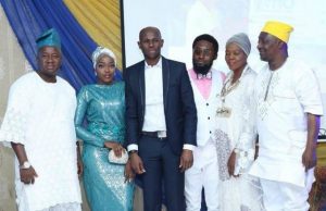 Day Dapo Lam-Adesina Unveiled 1st Oyo Young Person Of The Year The initiator of the competition, Hon. Adedapo Lam Adesina (middle) with the winners and their parents...at the event...
