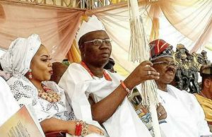 Updated: Yorubas Unite For Aare Ona Kakanfo Gani Adams Aare Gani Adams, middle, with his wife and Governor Abiola Ajimobi at the installation...