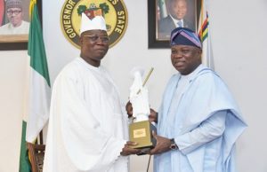 Aare Ona Kakanfo: Gani Adams Secures Ambode’s Support Chief Gani Adams, left, with Governor Akinwunmi Ambode...