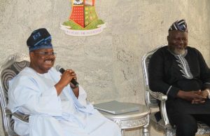 Battle Of Wits: Ajimobi, Adebayo Shittu Hold Different Rallies Same Time In Ibadan Governor Abiola Ajimobi, left, with Barrister Adebayo Shittu...sometime in 2017...