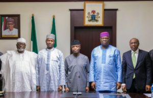 Photo: Osinbajo Inaugurates National Sanction Committee Professor Yemi Osinbajo, middle...with committee members...