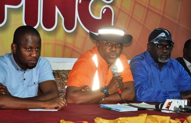 From left: Special Assistant to Oyo state governor on e-media, Mr Tunde Muraina, Special Adviser to Oyo state governor on Infrastructures, Engr. Gbenga Akintola and Commissioner for Information, Culture and Tourism, Mr Toye Arulogun at a briefing by Akintola on the activities of his agency in Ibadan on Wednesday…