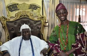 Meet Oluwateniola, Ibadan’s Youngest Mogaji, See Pictures Of How The Olubadan Installed Him ...the new Mogaji Oluwateniola Adegbola, right, with Oba Saliu Adetunji...after his installation...